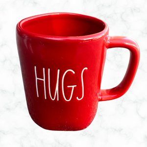 Rae Dunn Red HUGS KISSES Double Sided Mug